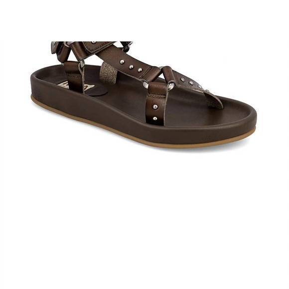 NEW MIA SHOES women's zaria sandals in dark brown - Picture 1 of 4